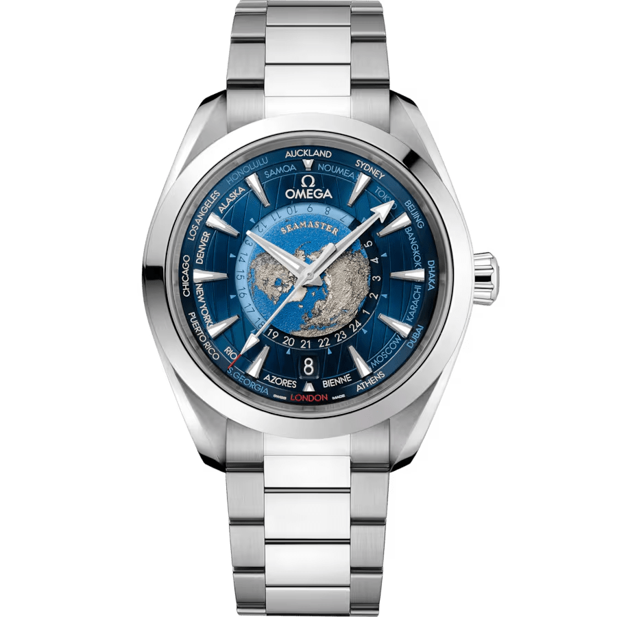 Omega Seamaster Aqua Terra Silver Metal Navy Dial - MQ