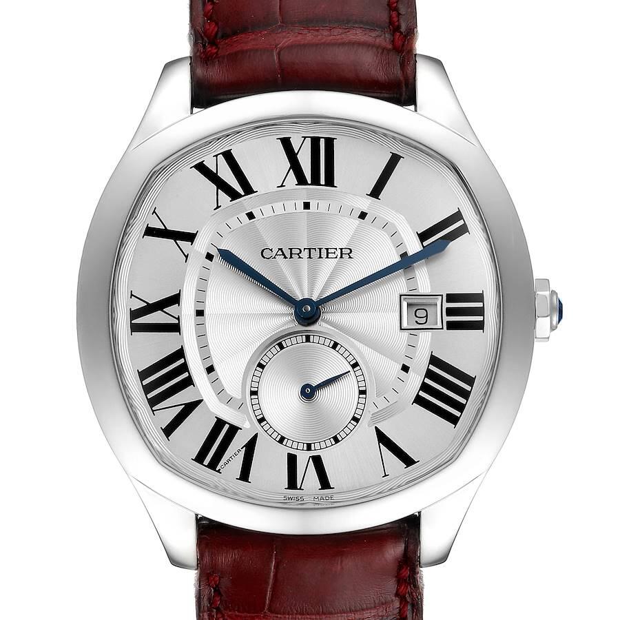 CARTIER DRIVE CHRONOGRAPH BROWN LEATHER WHITE DIAL