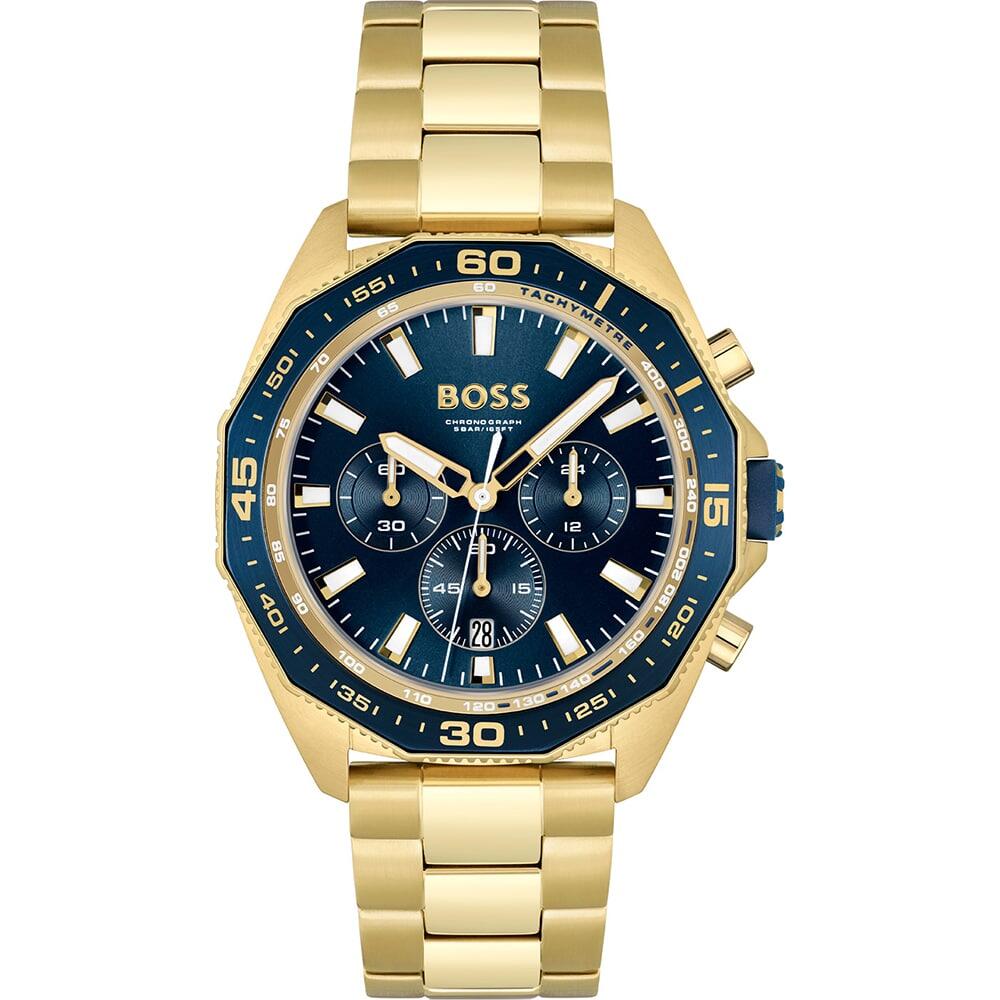 BOSS FULL GOLD - NAVY DIAL - CHRONOGRAPH