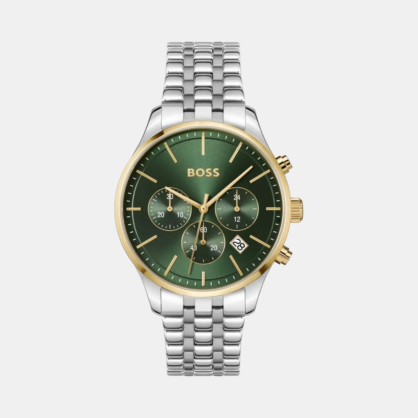 BOSS SILVER METAL - GREEN DIAL