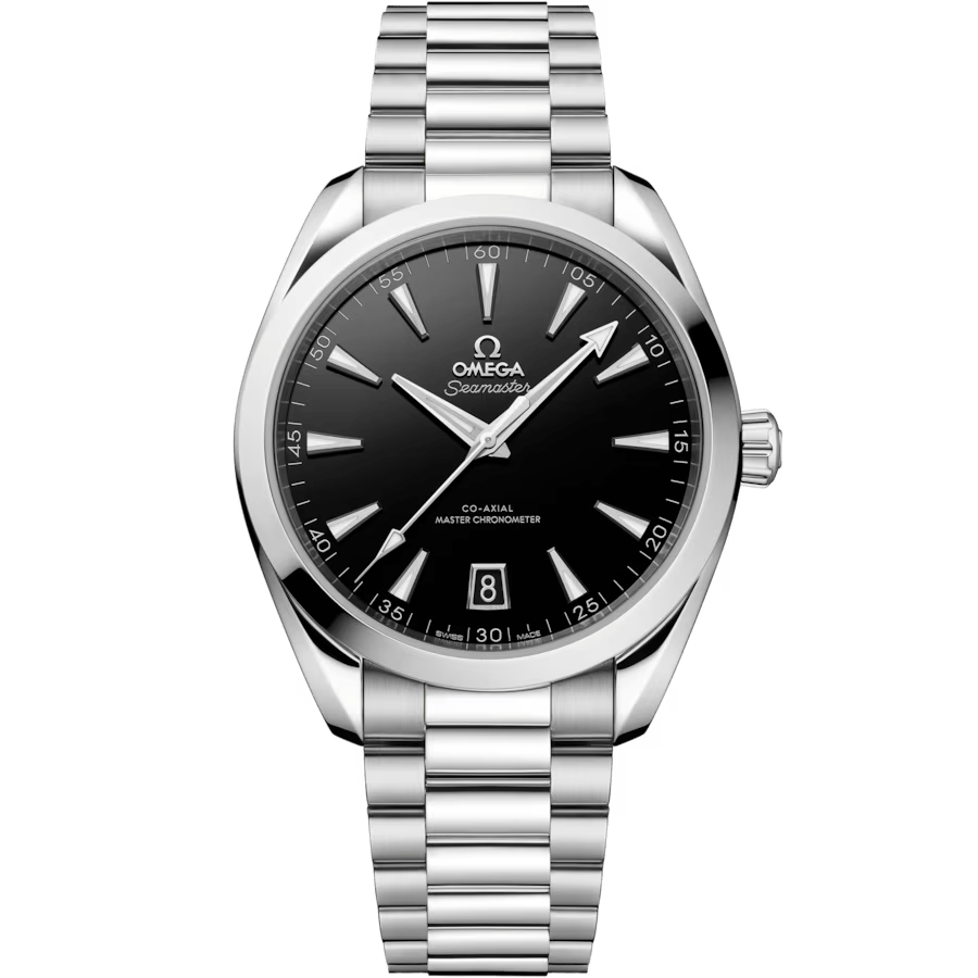 Omega Aqua Terra Metal Silver Black Dial