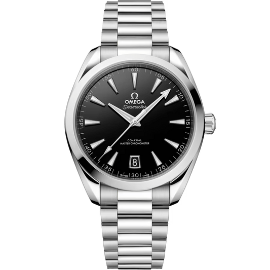 Omega Aqua Terra Metal Silver Black Dial