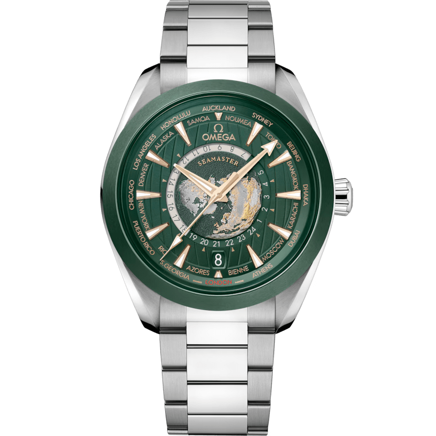 Omega Seamaster Aqua Terra Silver Metal Green Dial