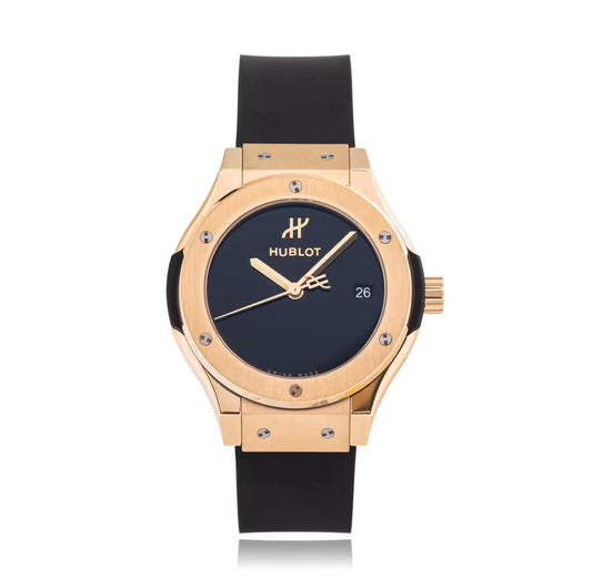 HUBLOT CLASSIC FUSION - BLACK RUBBER - ROSE GOLD FRAME