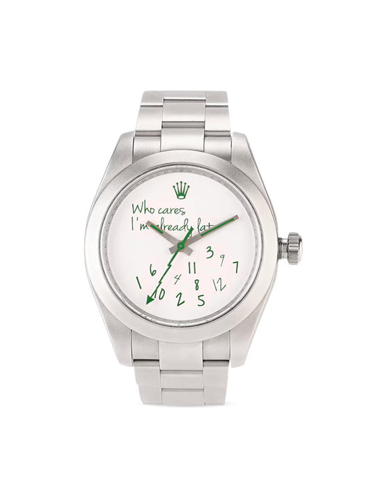 ROLEX NO MATTER TIME - WHITE DIAL - GREEN ACCENT - MQ