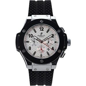 HUBLOT BIG BANG CRONOGRAPH - BLACK RUBBER- WHITE DIAL