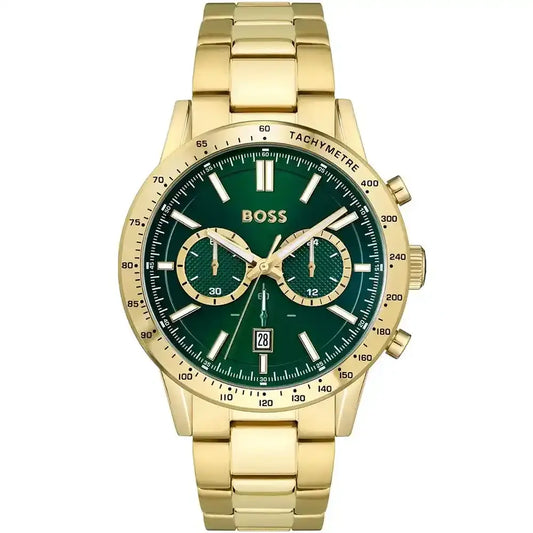 BOSS FULL GOLD - GREEN DIAL - CHRONOGRAPH