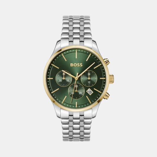 BOSS SILVER METAL - GREEN DIAL