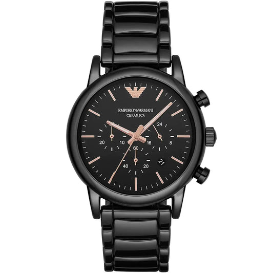 ARMANI METAL BLACK - ROSE GOLDEN ACCENT