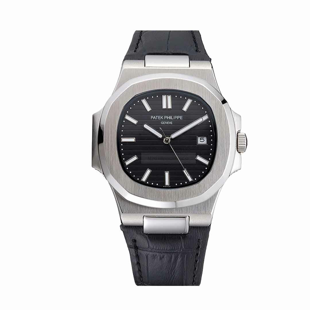 PATEK PHILIPPE NAUTILUS LEATHER Black (BLACK) - MQ