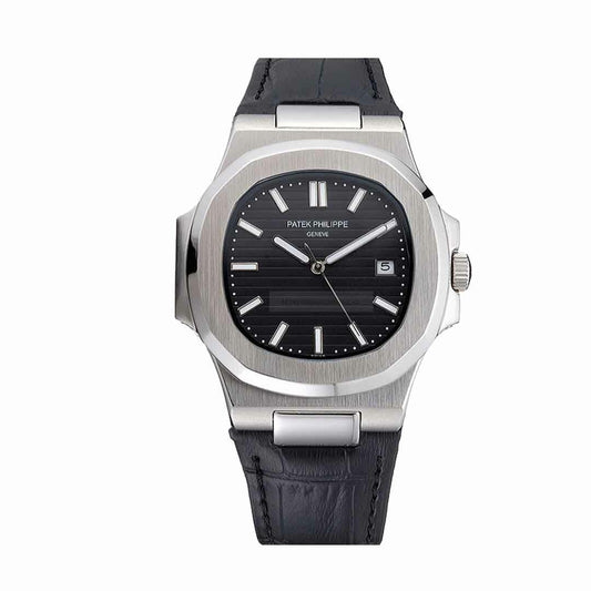PATEK PHILIPPE NAUTILUS LEATHER Black (BLACK) - MQ