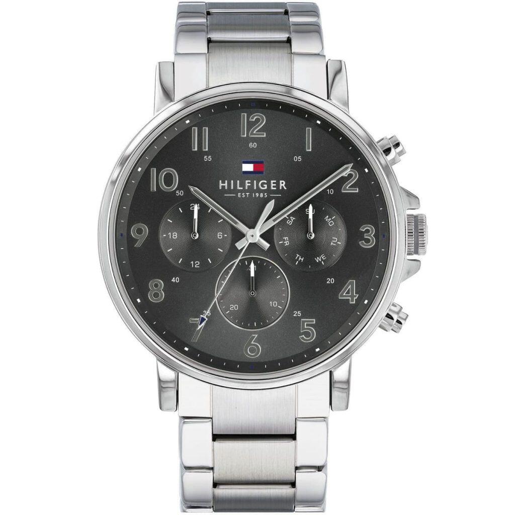 TOMMY METAL SILVER - BLACK DIAL - CHRONOGRAPH