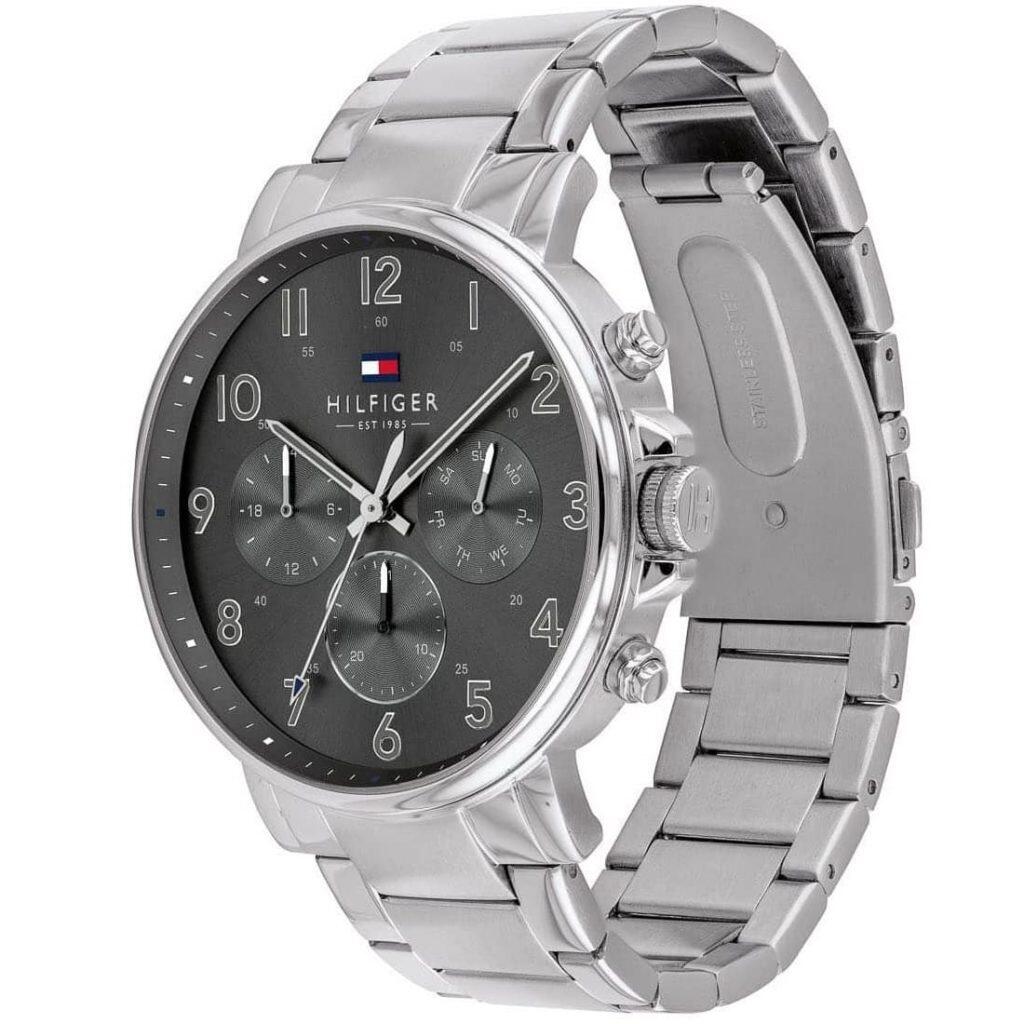 TOMMY METAL SILVER - BLACK DIAL - CHRONOGRAPH
