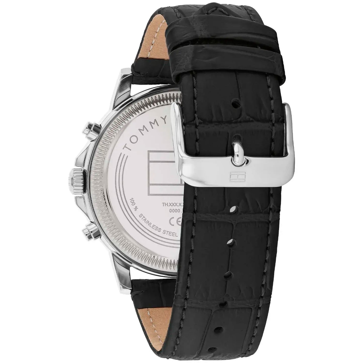 TOMMY LEATHER BLACK - BLACK DIAL - CHRONOGRAPH