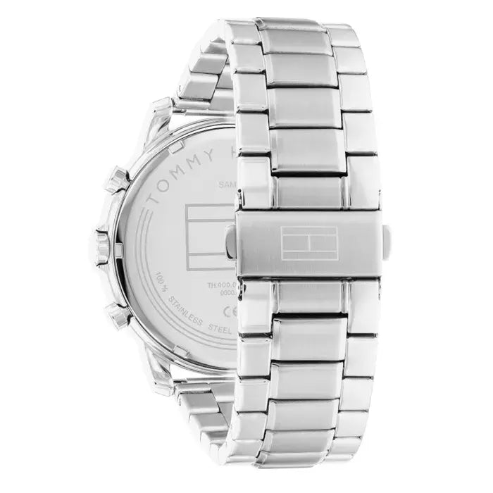 TOMMY METAL SILVER - BLACK DIAL - CHRONOGRAPH