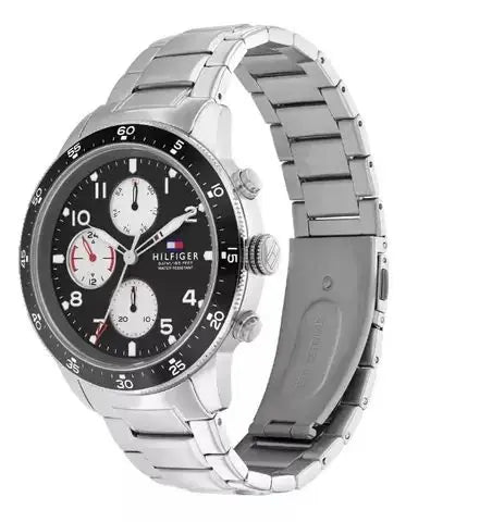 TOMMY METAL SILVER - BLUE DIAL - WHITE CHRONOGRAPH