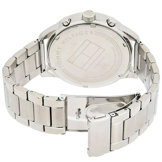 TOMMY METAL SILVER - BLACK DIAL CHRONOGRAPH